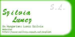 szilvia luncz business card